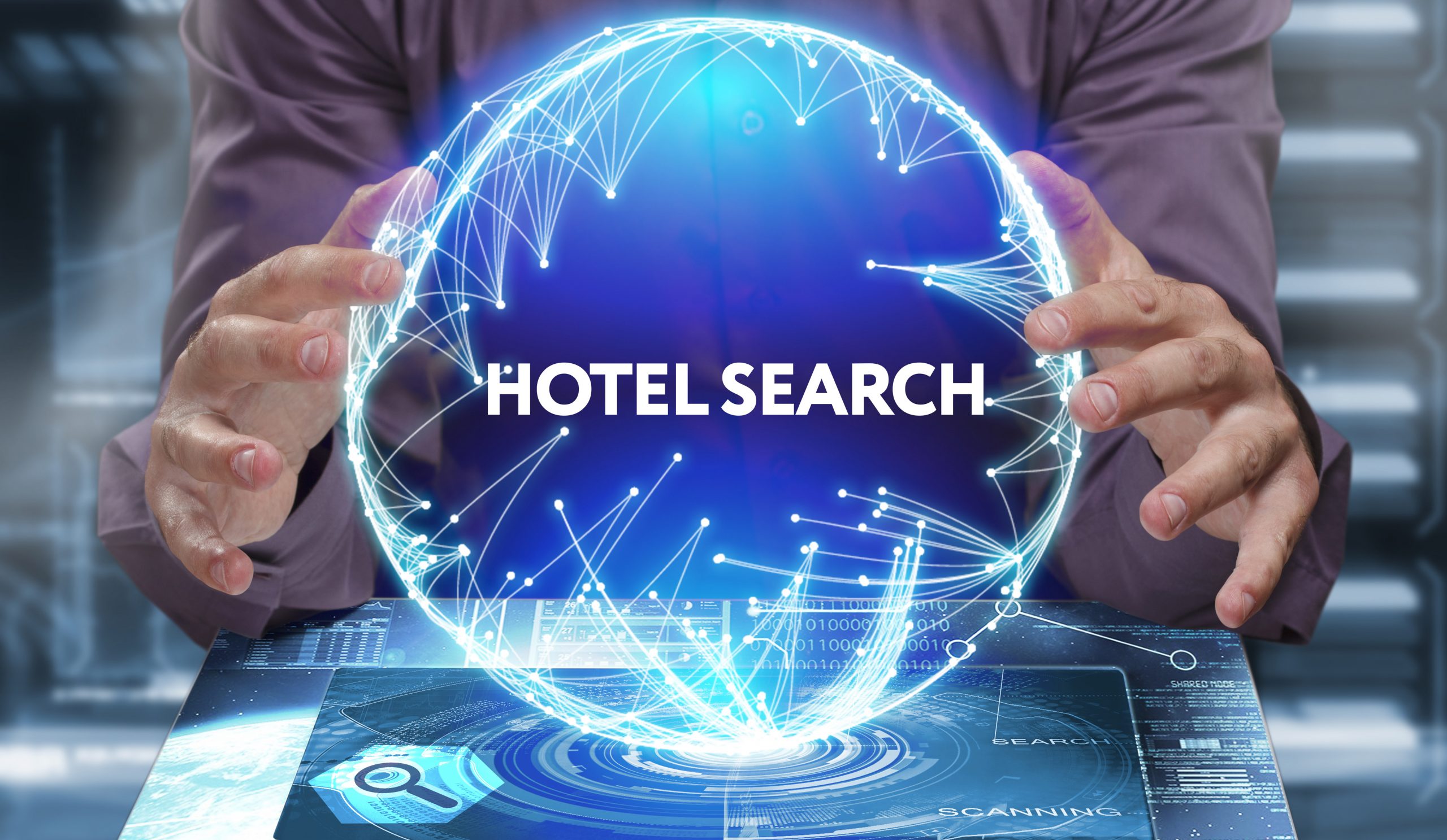 Find a hotel button on keyboard.